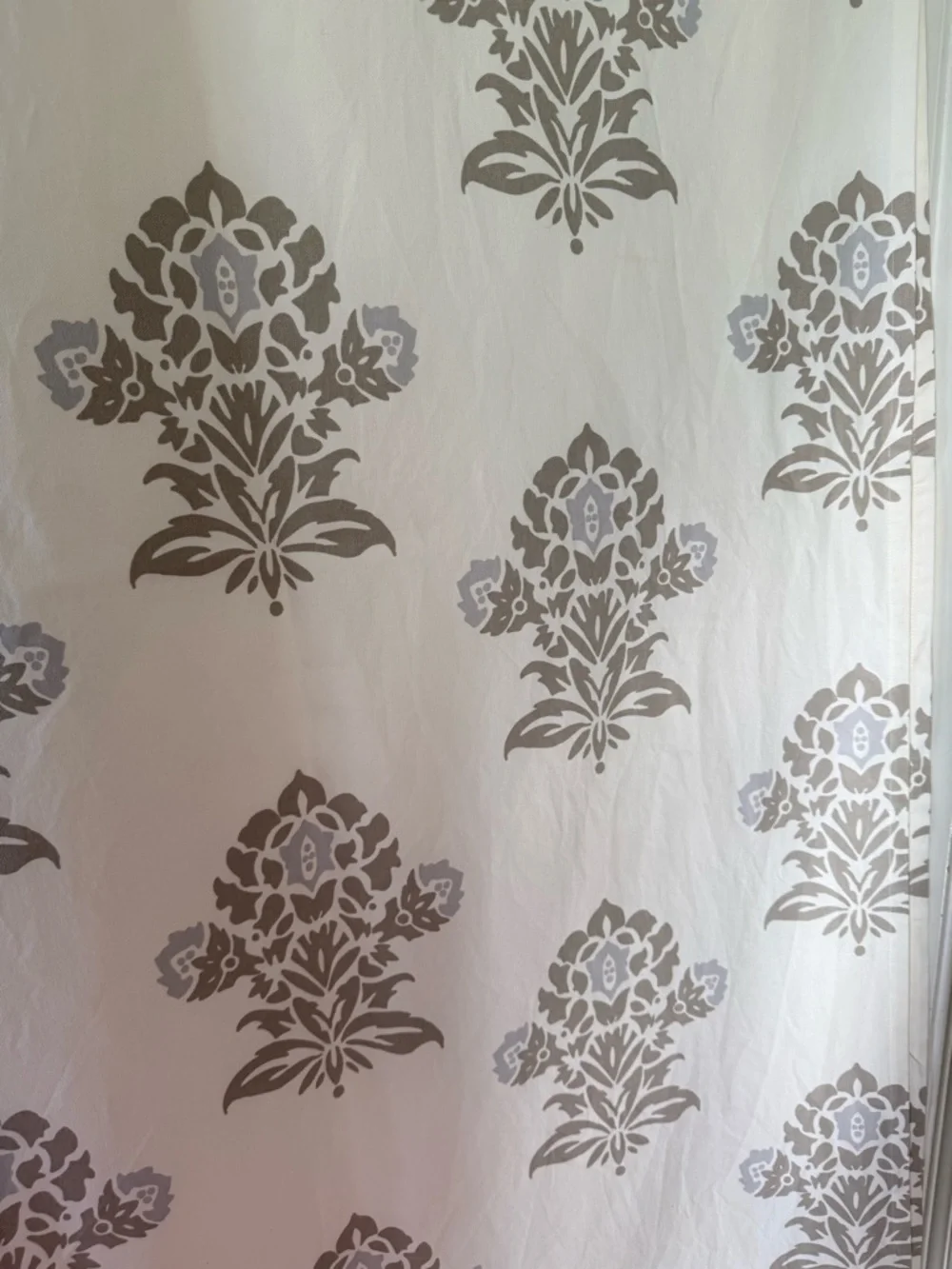 SERENA & LILY 100% Cotton Block Print Shower Curtain 72”x72” Portugal
